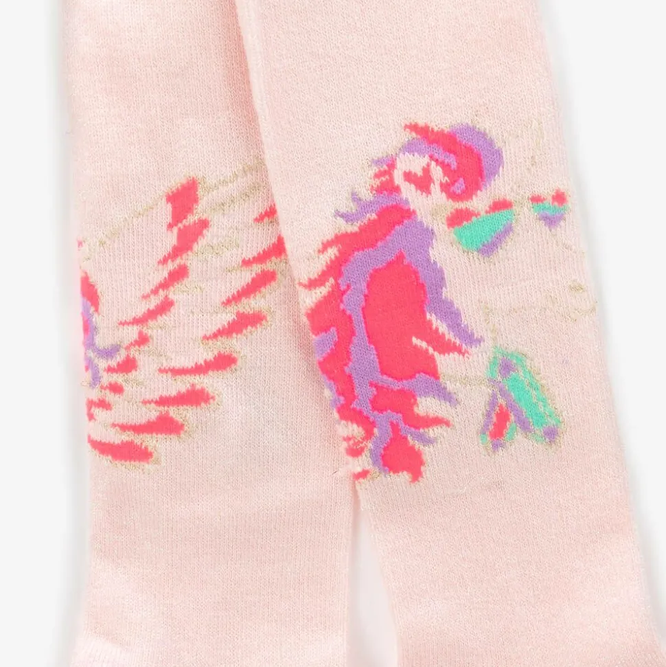Girls Sparkly Pink Pegasus Tights