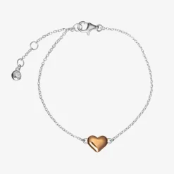 Girls Sterling Silver Heart Bracelet