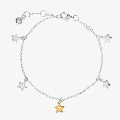 Girls Sterling Silver Star Bracelet