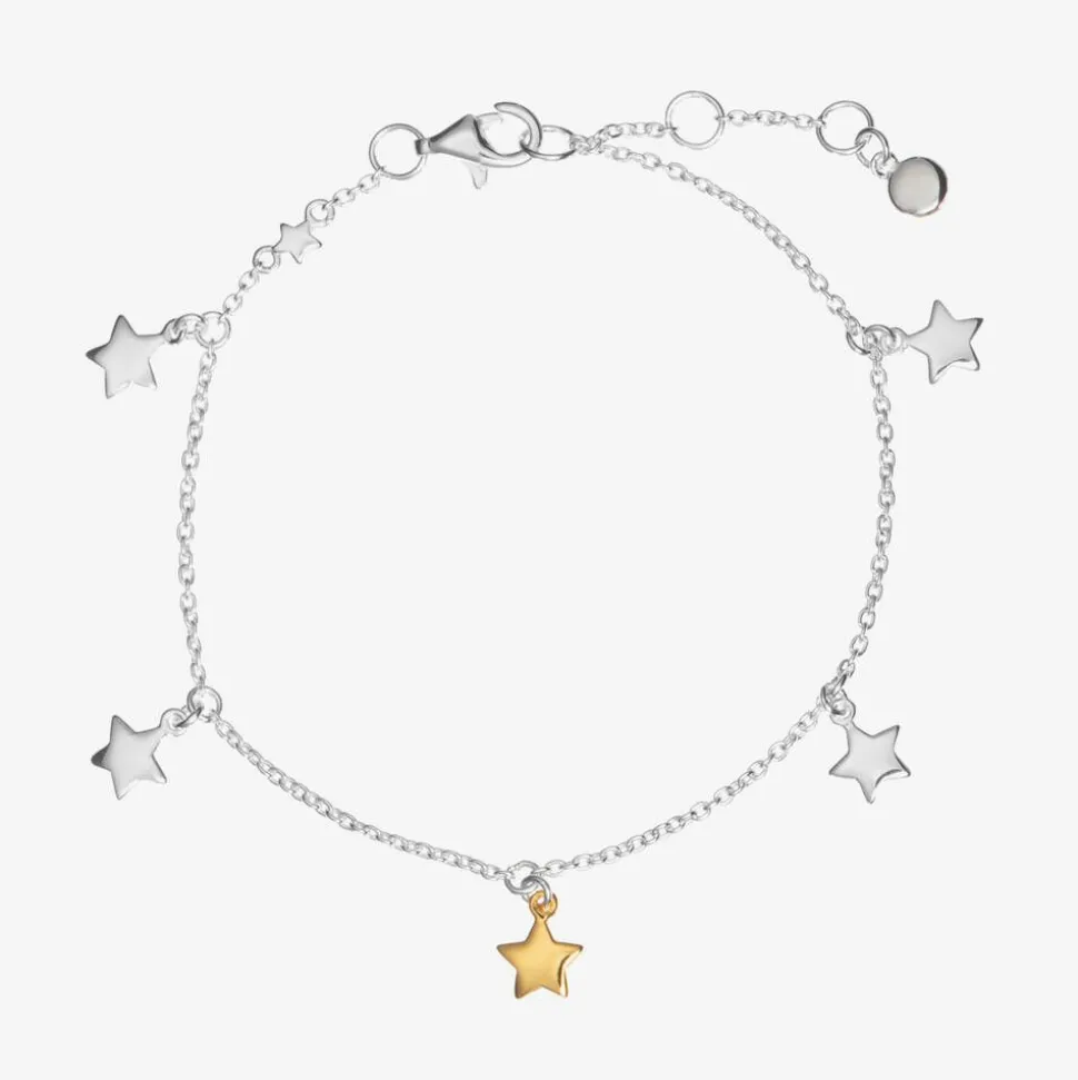 Girls Sterling Silver Star Bracelet