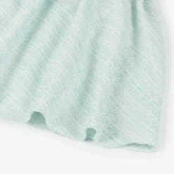 Girls Turquoise Blue Tweed Dress