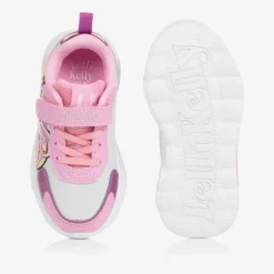 Girls White & Pink Unicorn Light-Up Trainers