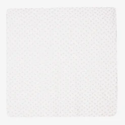 Girls White & Pink Pima Cotton Blanket (100cm)