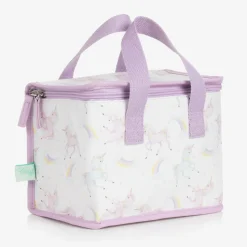 Girls White & Purple Unicorn Lunch Bag (21cm)