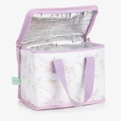 Girls White & Purple Unicorn Lunch Bag (21cm)