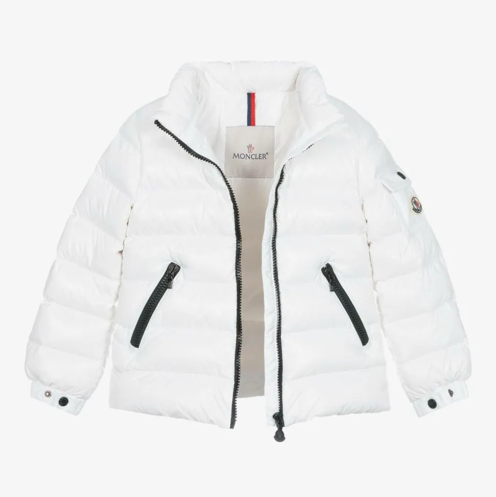 Girls White Bady Down Padded Puffer Jacket