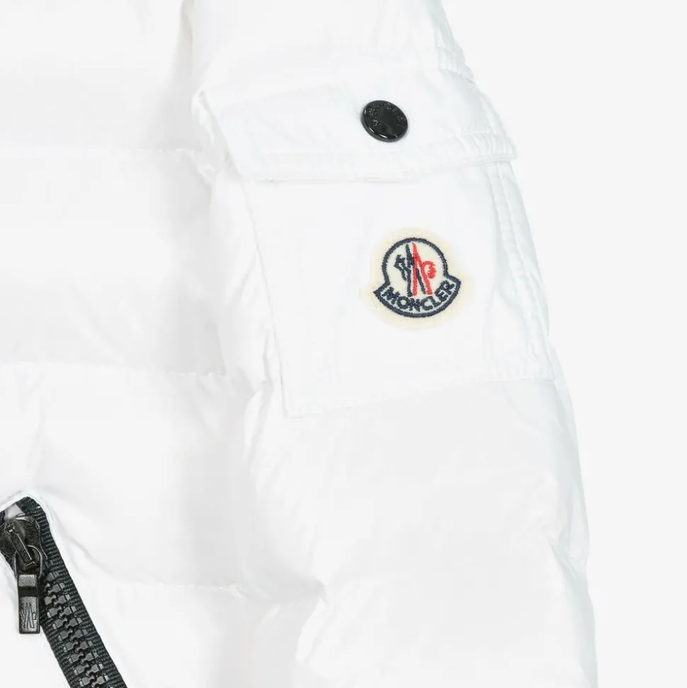 Girls White Bady Down Padded Puffer Jacket