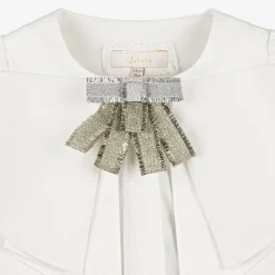 Girls White Cotton Blouse