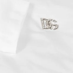 Girls White Cotton DG T-Shirt