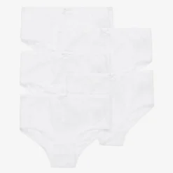 Girls White Cotton Knickers (5 Pack)