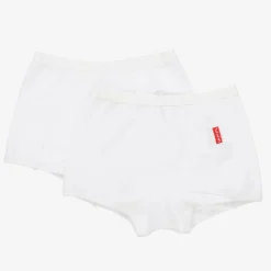 Girls White Cotton Knickers (2 Pack)