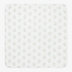 Girls White Cotton Muslin Blanket (112cm)