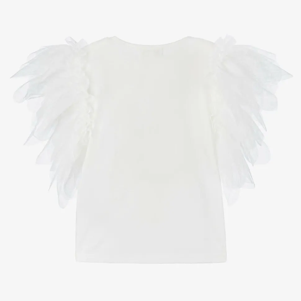 Girls White Cotton 3rd Birthday T-Shirt