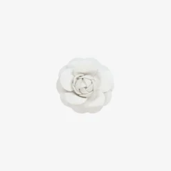 Girls White Flower Hair Clip (6cm)