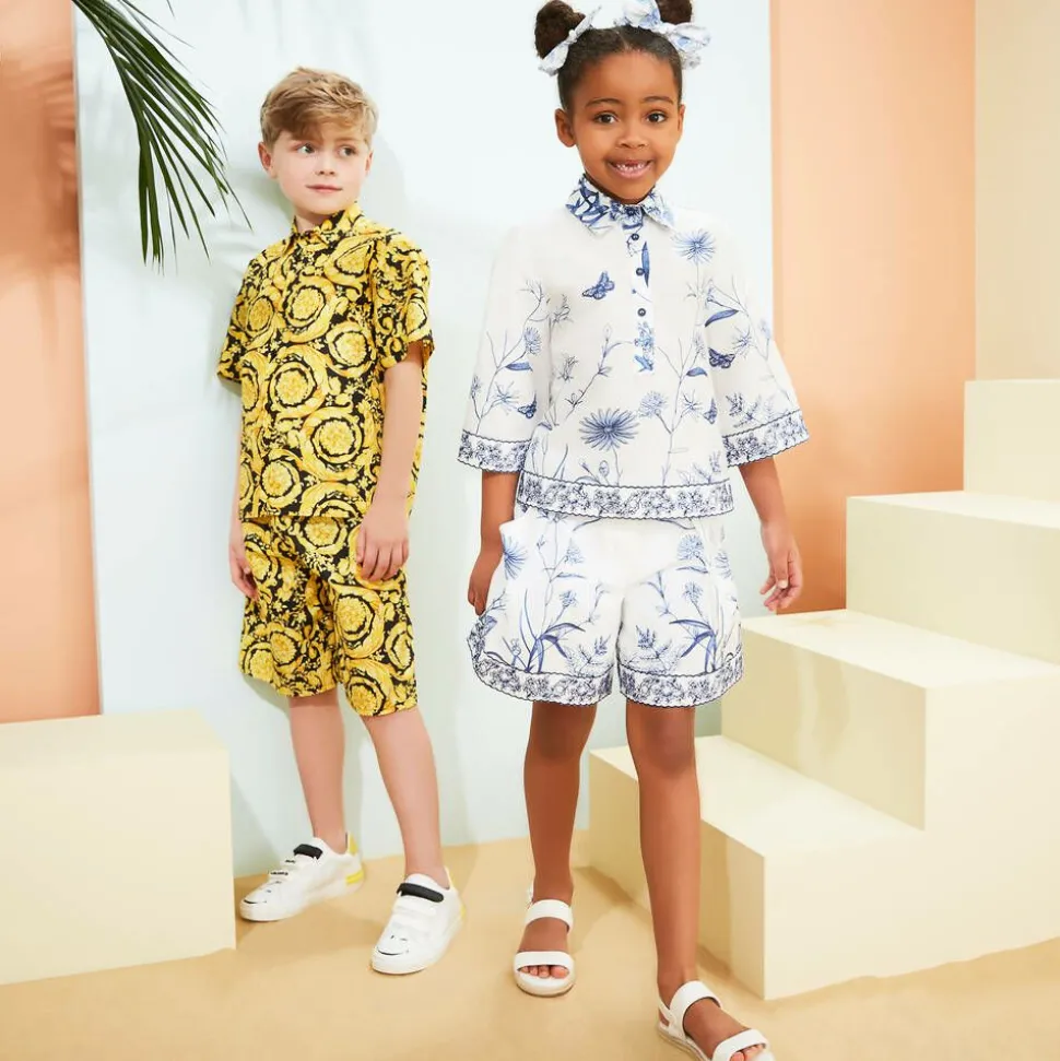 Girls White Leather Sandals