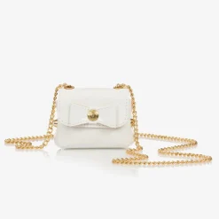 Girls White Mini Shoulder Bag (8cm)