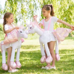 Girls White Sound & Light Unicorn Costume