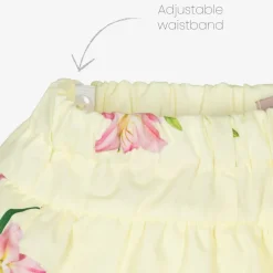 Girls Yellow Cotton Skort Set