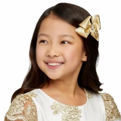Gold Bow Hairclip (10cm)