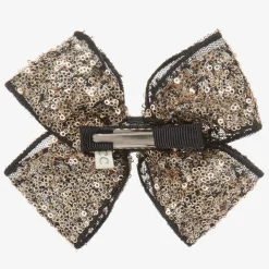 Gold Bow Hairclip (11cm)