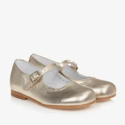 Gold Leather Shoes