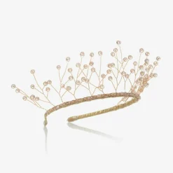 Gold Micheangela Crystal Tiara