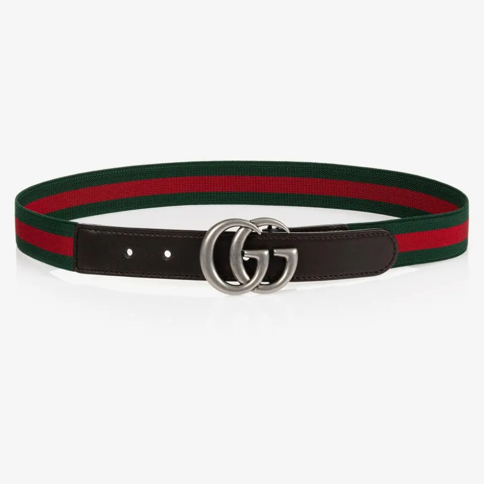 Green & Red GG Web Belt