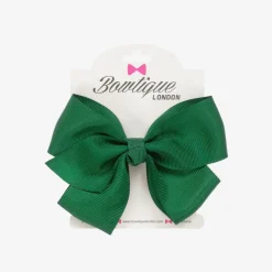 Green Bow Hair Clip (10cm)