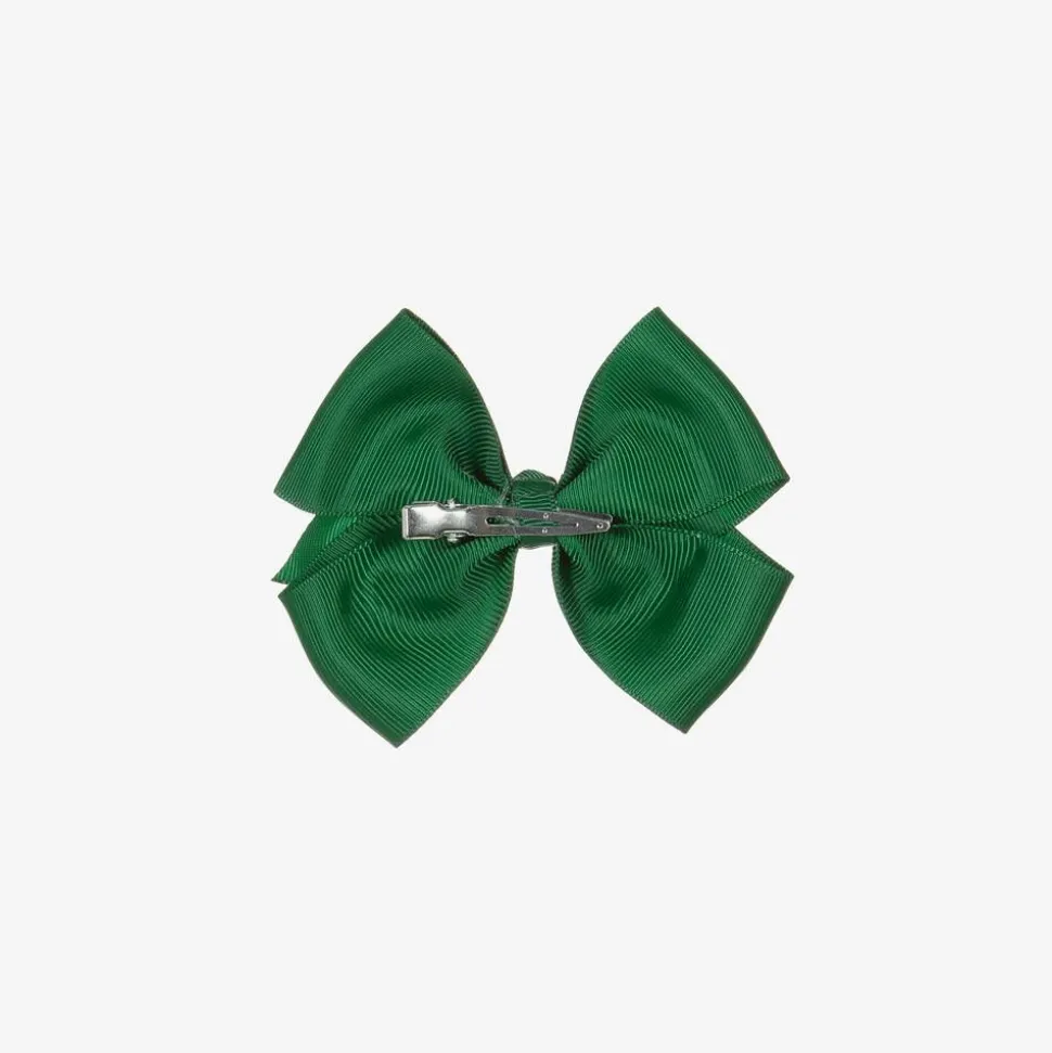 Green Bow Hair Clip (10cm)
