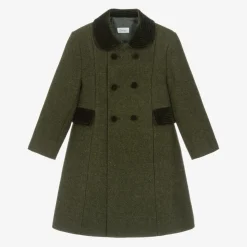 Green Collared Wool Coat