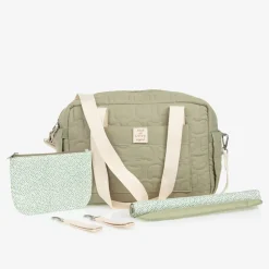 Green Cotton Changing Bag (37cm)
