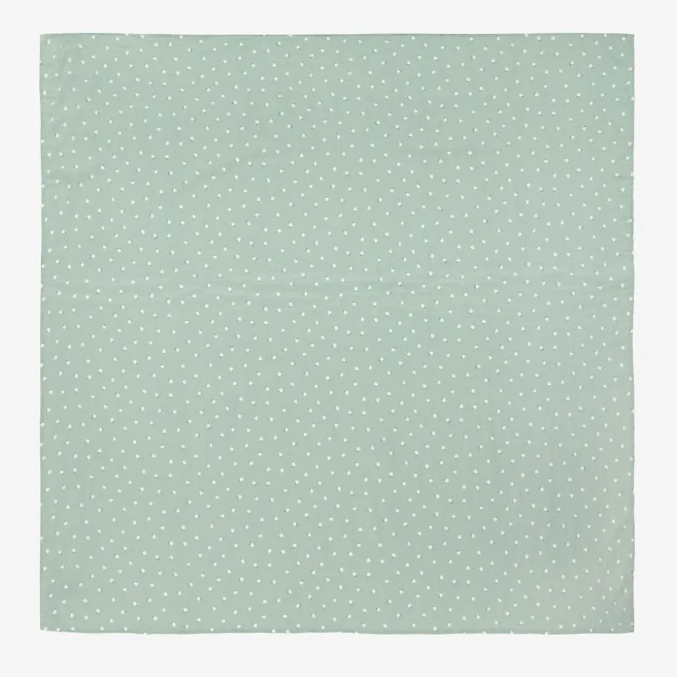 Green Cotton Floral Swaddle (114cm)