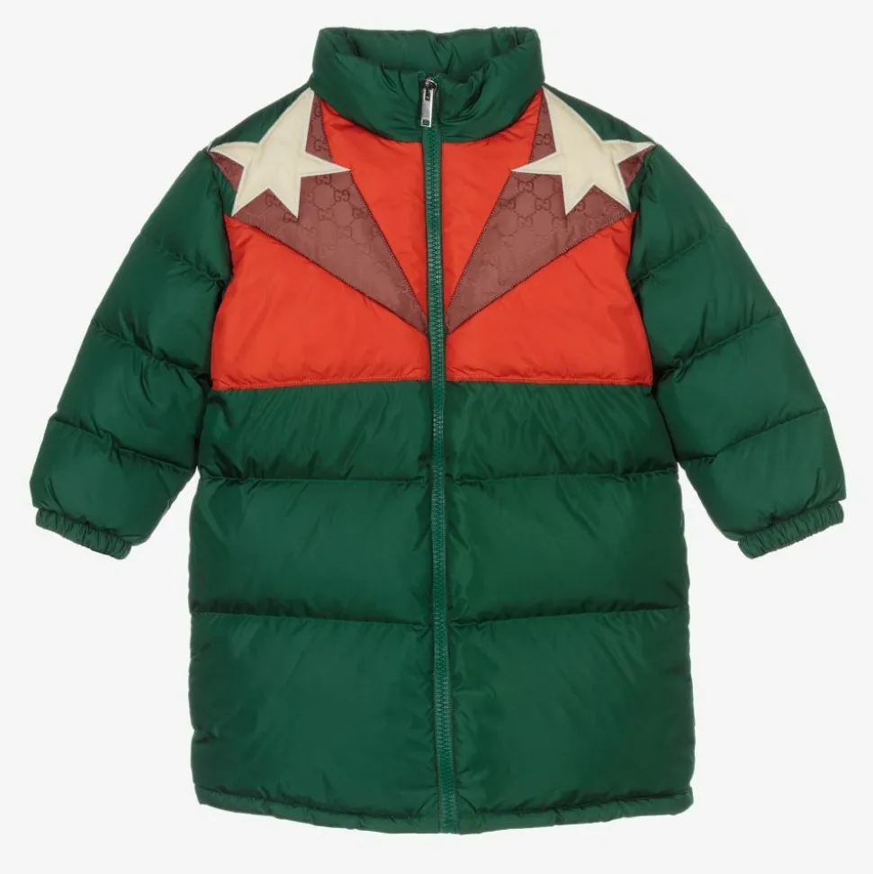 Green Down Padded Baby Coat