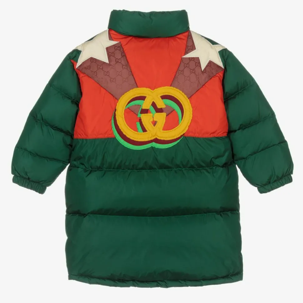 Green Down Padded Baby Coat