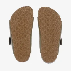 Green Faux Leather Sandals