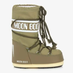 Green Icon Nylon Snow Boots