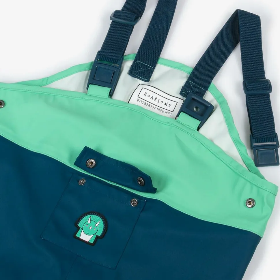 Green Spike The Dinosaur Rain Trousers