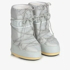 Grey & White Icon Snow Boots