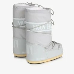 Grey & White Icon Snow Boots