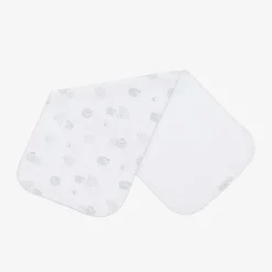 Grey & White Cotton Baby Sheep Burp Cloth (49cm)