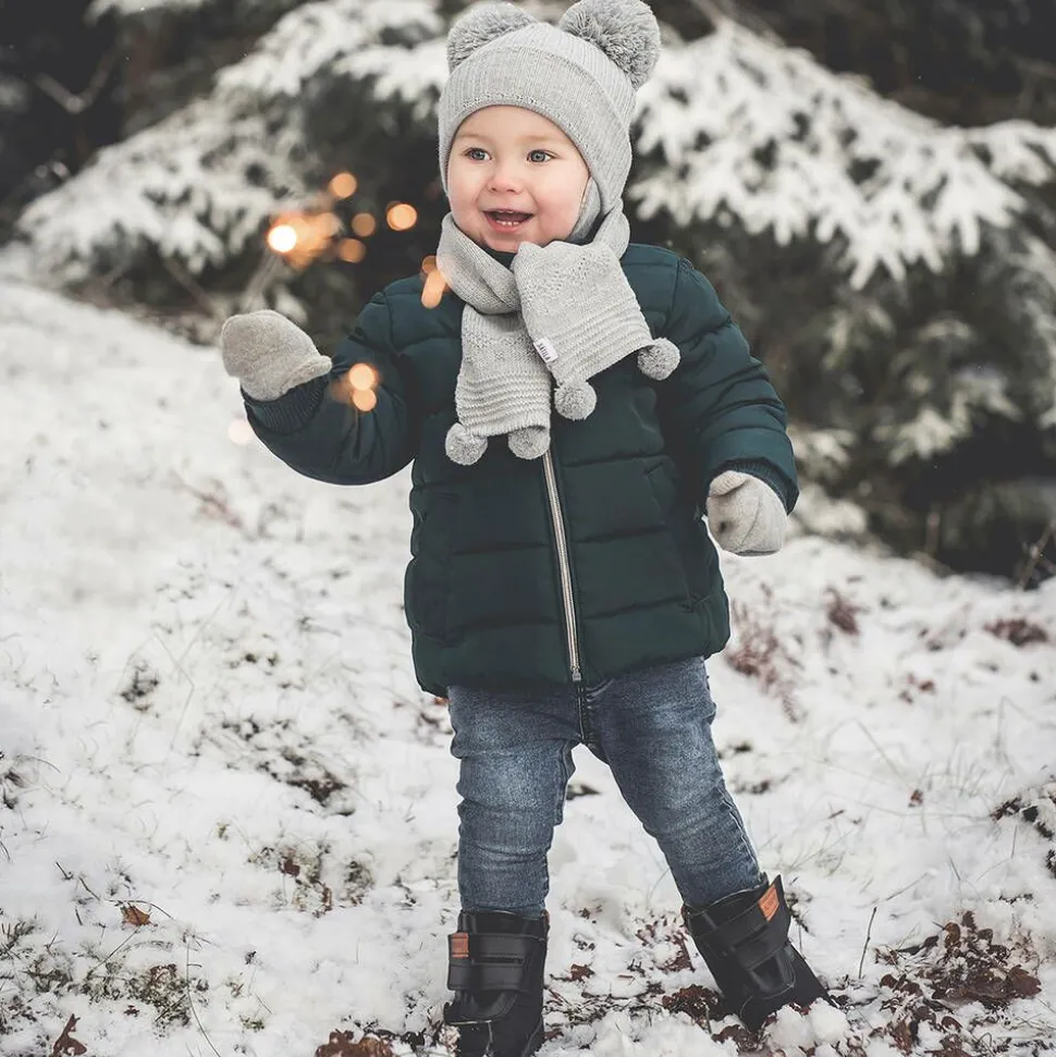 Grey Belle Knitted Scarf (88cm)