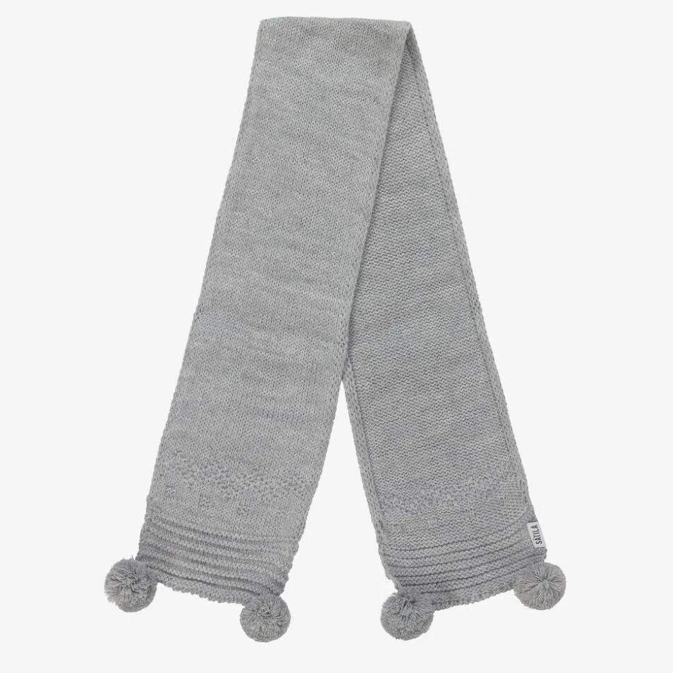 Grey Belle Knitted Scarf (88cm)