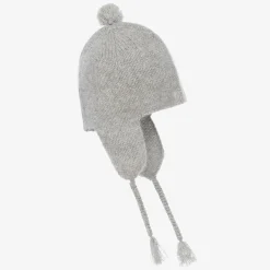Grey Cashmere Knit Hat