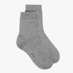 Grey Cotton Ankle Socks