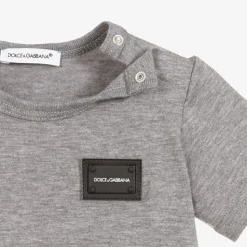 Grey Cotton Baby T-Shirt