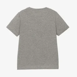 Grey Cotton Logo T-Shirt