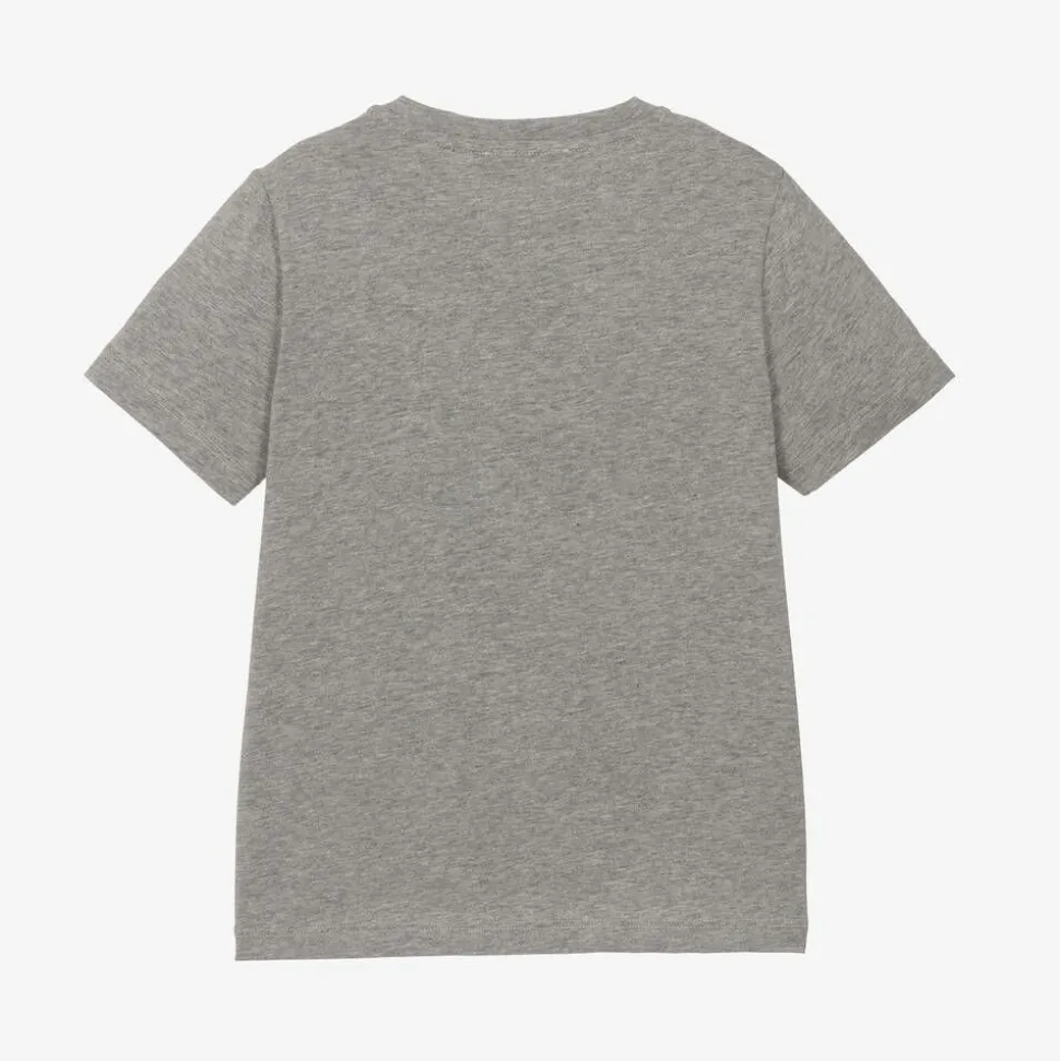 Grey Cotton Logo T-Shirt