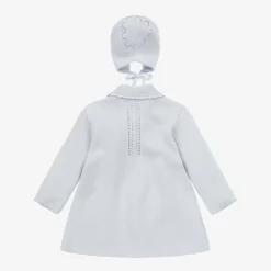 Grey Knitted Coat & Hat Set