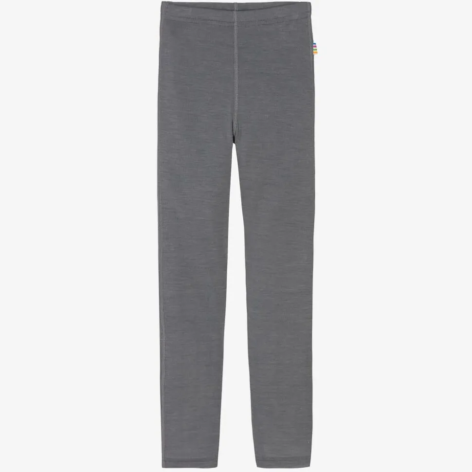 Grey Merino Wool & Silk Leggings