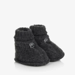 Grey Merino Wool Booties